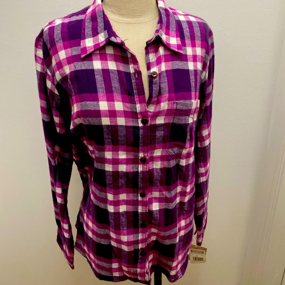 Dickies Purple Flannel Top